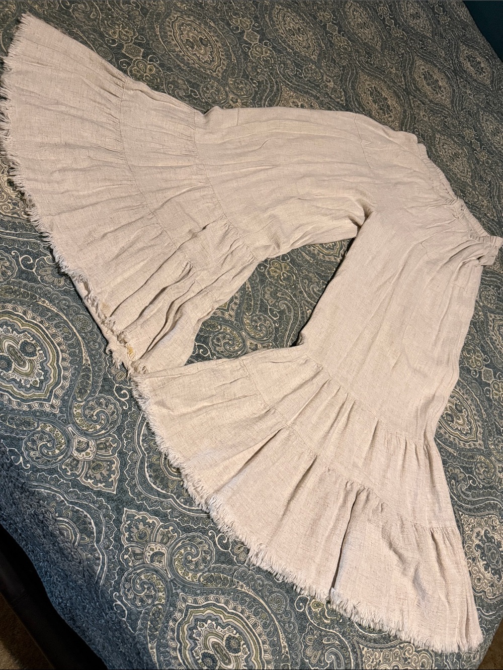 Pants- UMGEE - Linen/Cotton blend - natural linen color oatmeal - SZ LG